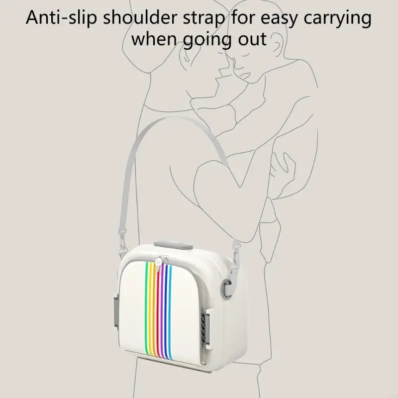 مقعد مرتفع للأطفال خفيف الوزن وقابل للطي وأشرطة كتف غير قابلة للانزلاق ودعم بأربع نقاط من أجل تغذية آمنة ومريحة A2UB