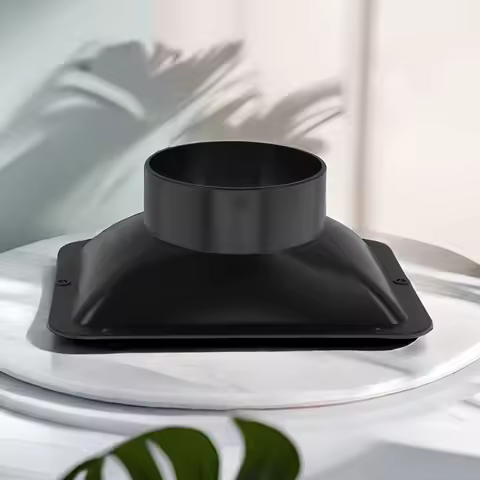 1x Long Duct Fan Hose Adapter Wall Flange Vent Connector Kitchen Hood Ventilation Adapter Home Ventilation Duct Flange Connector