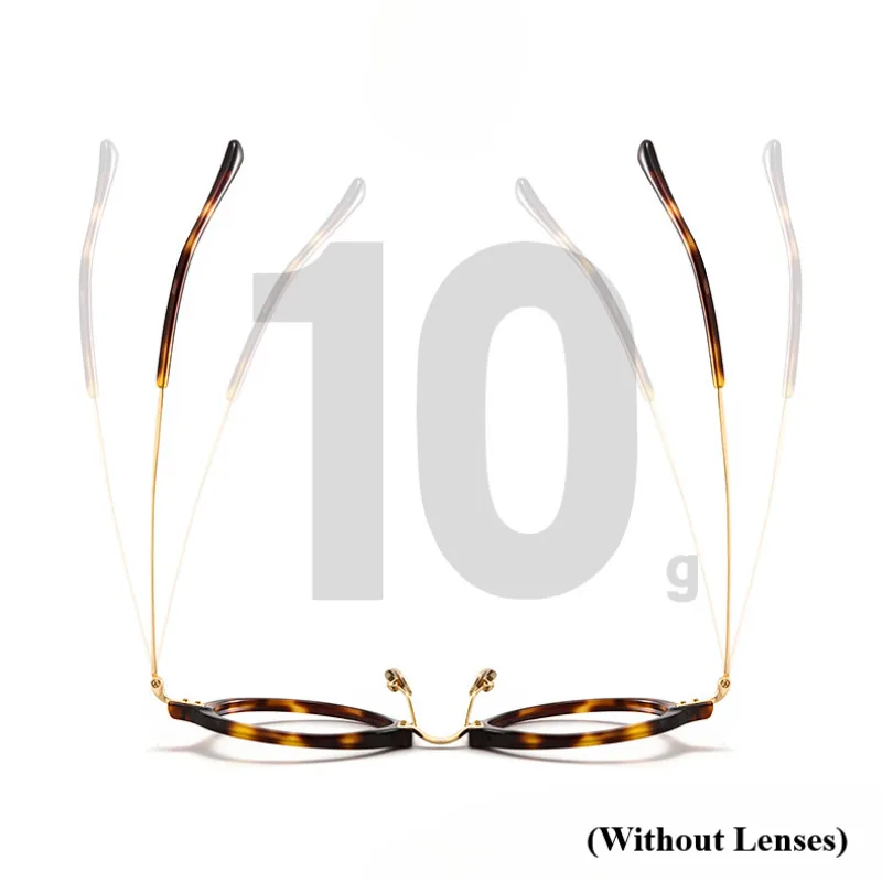 Japońskie ręcznie robione oprawki do okularów Retro okrągłe okulary z octanu żółwia z czystego tytanu okulary optyczne dla mężczyzn i kobiet oprawki do okularów