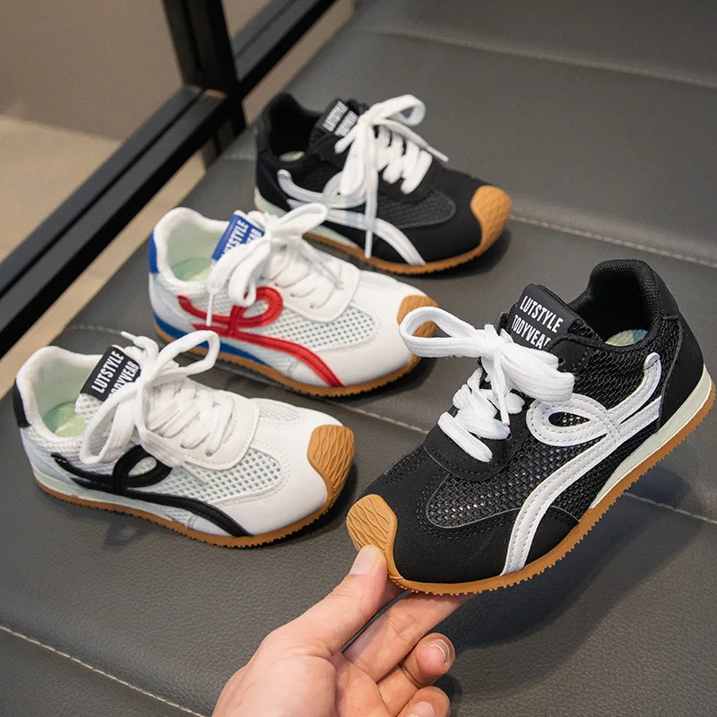

Children's Mesh Sneakers Summer Soft Bottom Non-slip Breathable Agan Shoes Boys and Girls Fashionable Hundred De Training Shoes