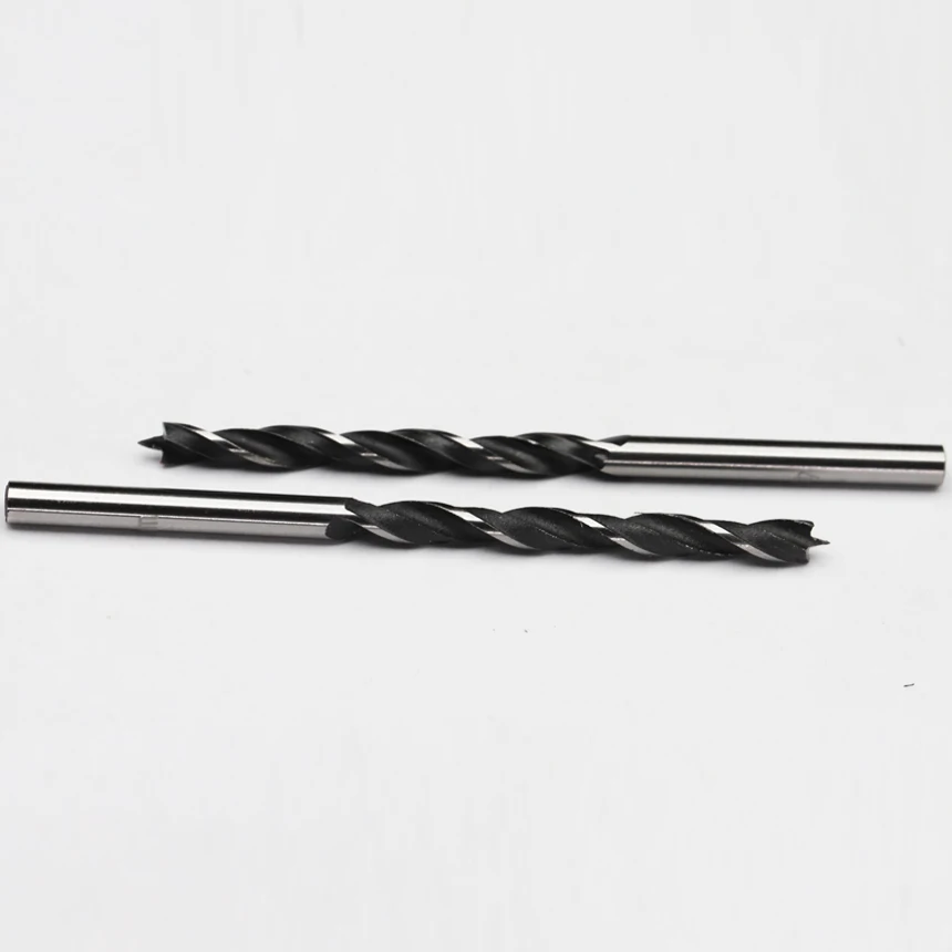 3/4/5/6/7/8/9/10/12/13/15/18-20mm Rubber Wood Woodworking Tool Straight Shank Twist Tricuspid Three Awl Brad Pointed Drill Bit