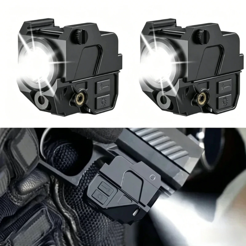 

500 Lumens Tactical Gun Light Combo Red/Green Dot Sight Scout Light LED Flashlight Magnetic Charging Torch for Outdoor Hunting