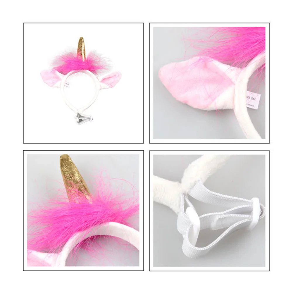 

Unicorn Pet Headband Soft Comfortable Free Size Cute Design for Small Dog Cat Party Costume Festival Hair Hoop