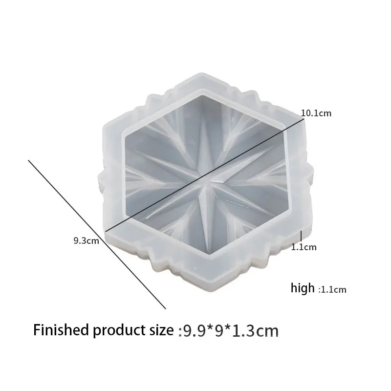 DIY adhesive dropping epoxy resin mold six-star storage tank silicone mold high mirror hexagonal storage box abrasive