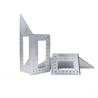 Multifunctional Angle Ruler 45 90 Degree Aluminum Alloy Accurate Woodworking Square Angle Ruler Marking Gauge Carpenter Tool