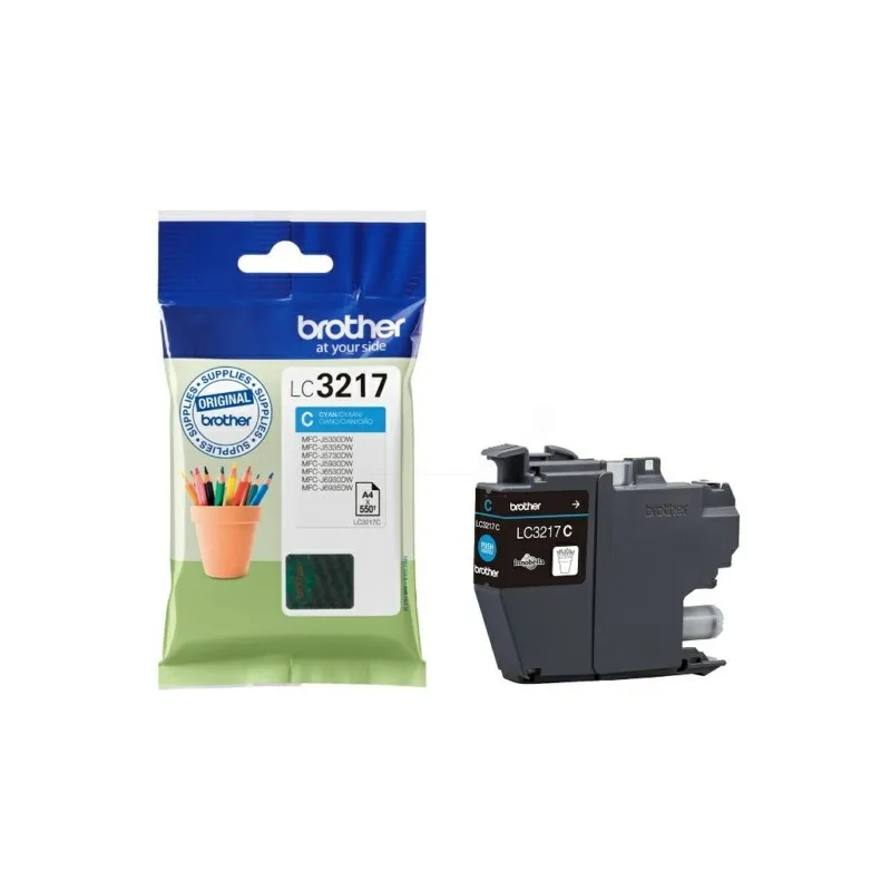 Brother LC3217 Cyan Original ink cartridge-LC3217C LC3217C tintasycartuchos.com