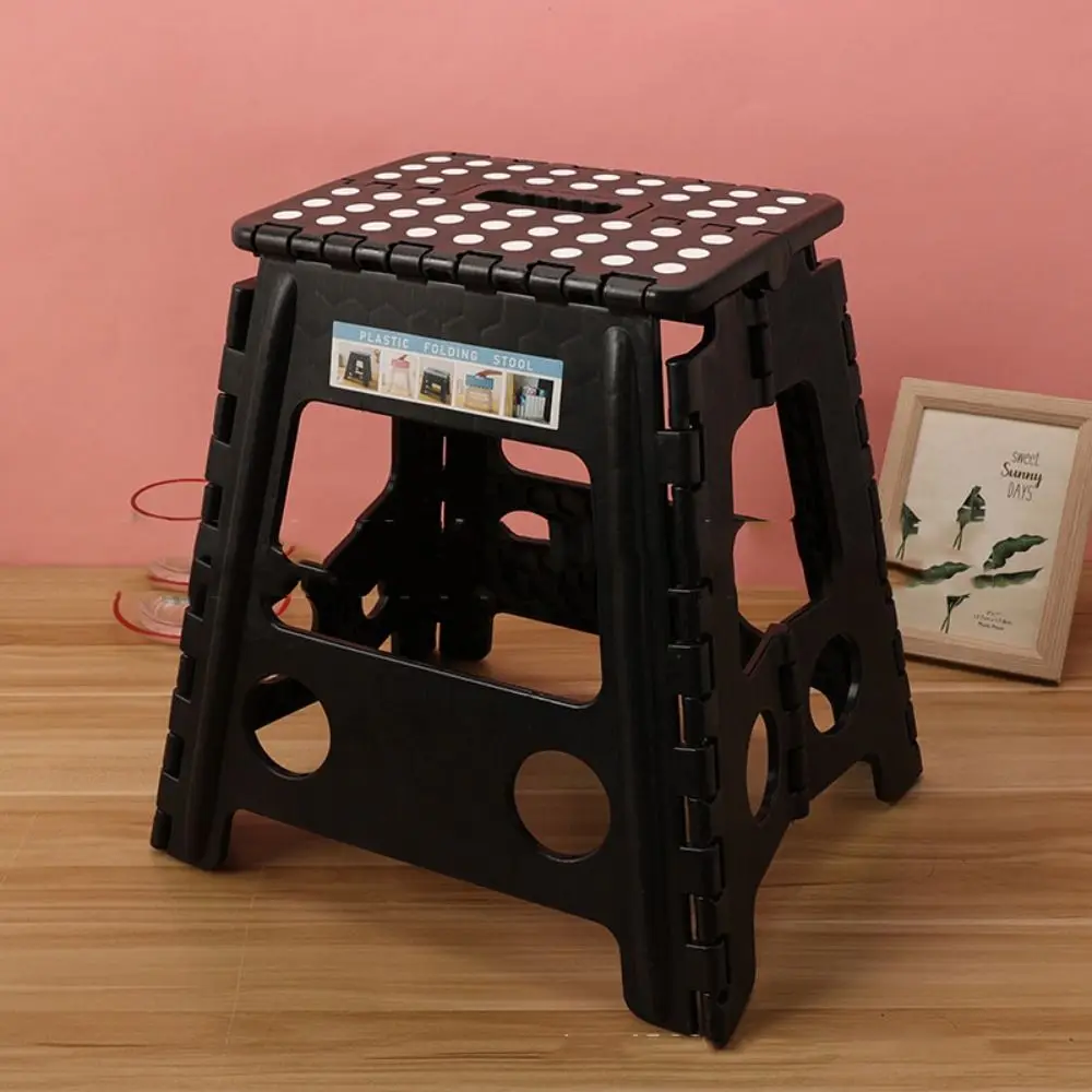 Plastic Folding Step Stool New Black Grey Foldable Dining Stool 150KG Multi Purpose Step Stool Home