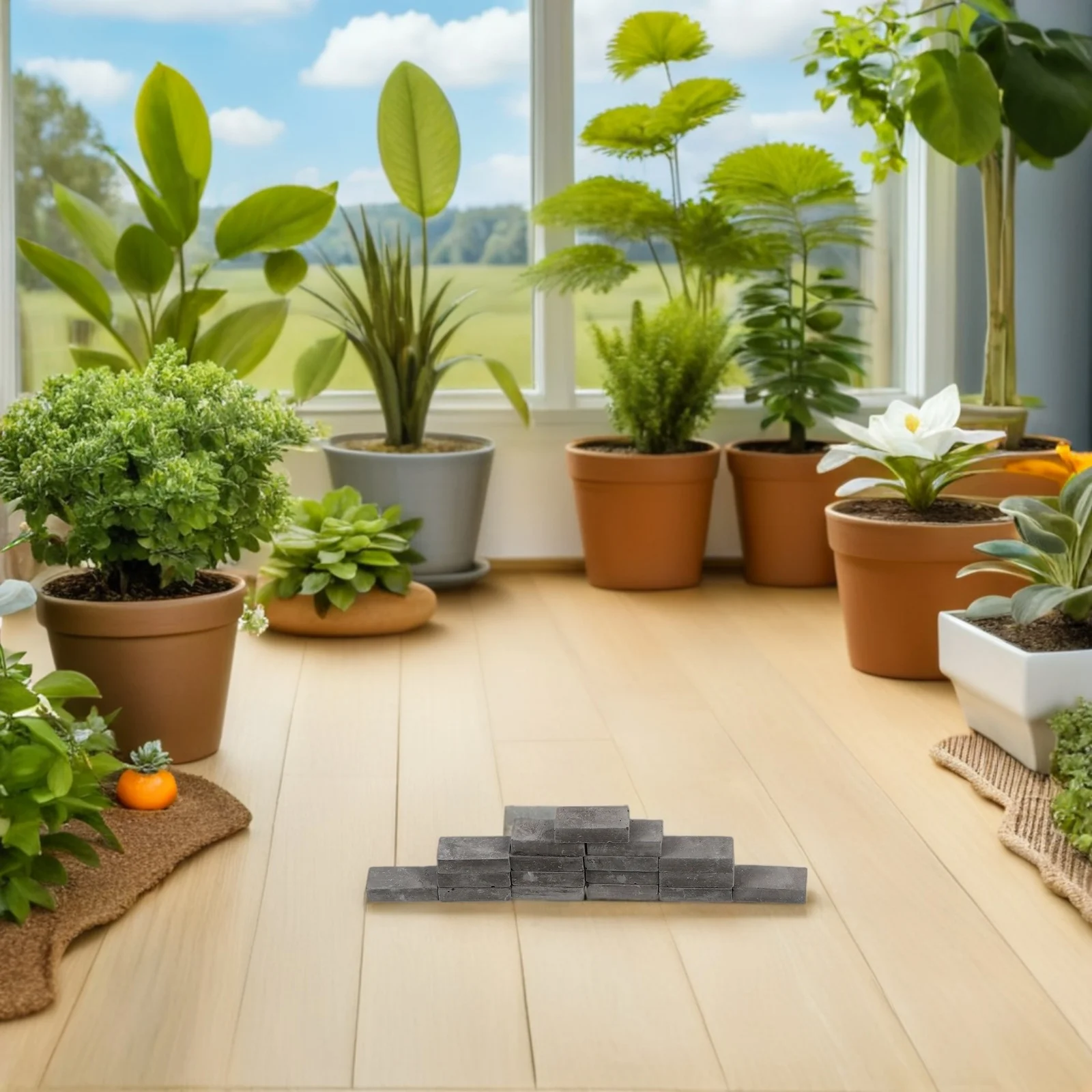 Miniatur-Steine, 100 Stück, DIY-Puppenhaus-Zubehör, gefälschter Ziegel, Bastelset für Modellhaus, Garten, Mikro-Landschaft, Konstruktionsspielzeug