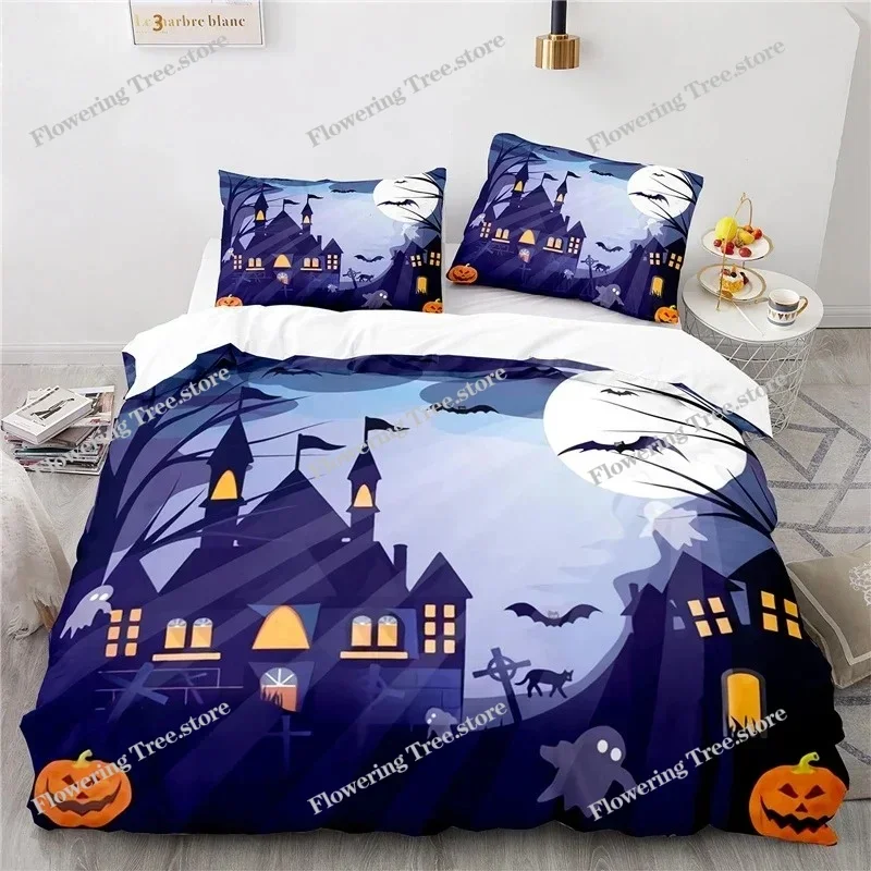 Happy Halloween 3d Printed Duvet Cover Set Funny Bedroom Decor Bedding Set Adult Kids Twin Full Queen King Bed Linen Set Gifts