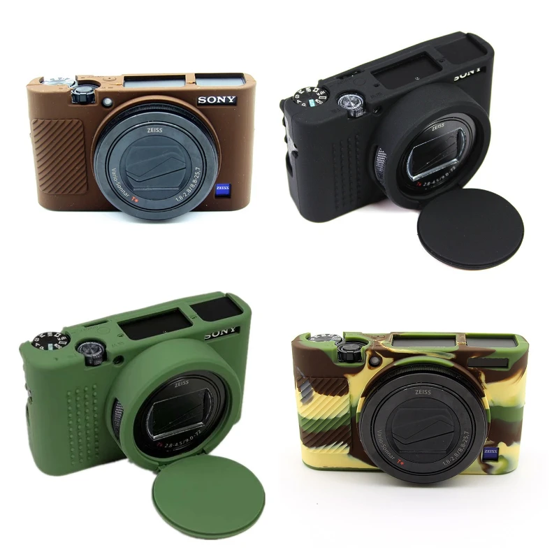 

Slim Soft Rubber Camera Bag Cover Skin Protector for Sony RX100 III IV V VI RX100 VII ZV1 ZV-E10, Lightweight Protective Frame