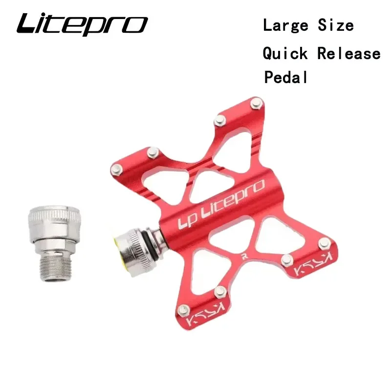 

LP Litepro K5 Extra Large Size Quick Release Pedal Aluminum Alloy Ultralight Antislip Fit for Folding bike Road bike Mtb bike