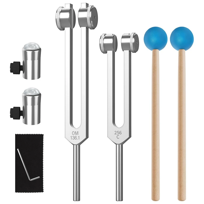 Tuning Fork Set Tuning Fork Set OM136.1hz 256hz Chakra Tuning Energy Forks with Natural
