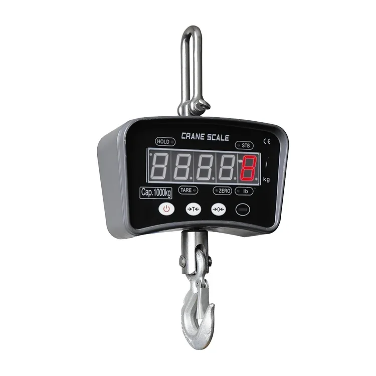 LCD LED display 500kg 1000kg ocs 1t digital crane scale manual with rechargeable battery