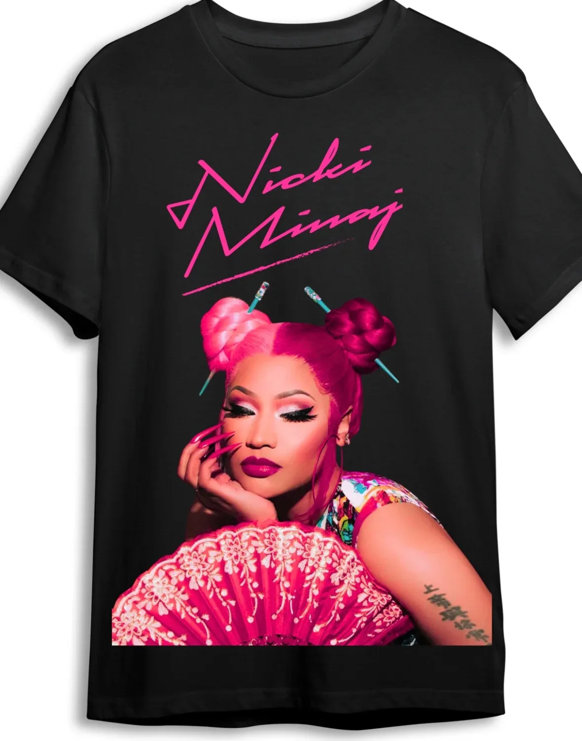

Nicki Minaj Graphic Printing Summer Luxury Brand Cotton Men's and Women's T-Shirts Short Sleeves Street Fashion Trend Clothing