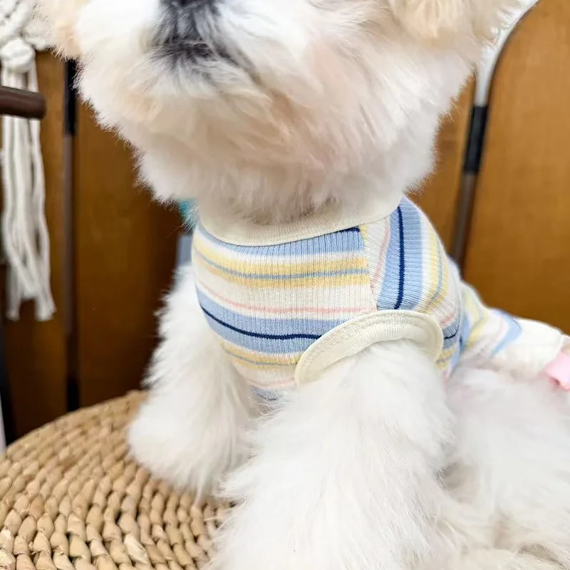 Dünnes Kühlkleid für Hunde Gestreifte Hundekleidung Sommer Welpenröcke Mädchen Hundekostüm Chihuahua Kleidung Bichon Hundezubehör 2026 Neu – Detail 11