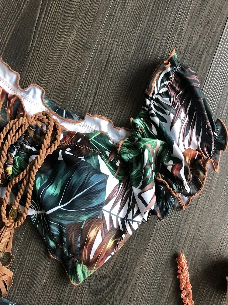 RUOTONGSEPT 新プッシュアップ 2023 ビキニセット女性水着フリル Biquini 水着セクシーなブラジリアンリブビーチウェア水着