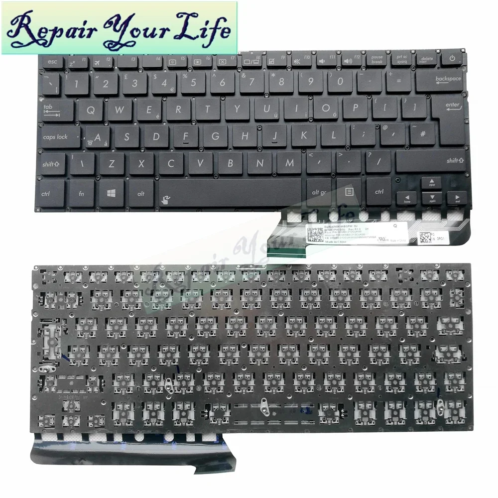 

UK English Keyboards for ASUS UX430U UX430UA UX430UQ Notebook Keyboard Black 0KNB0 212CUK00 9Z.NBXBW.F0U New ORG