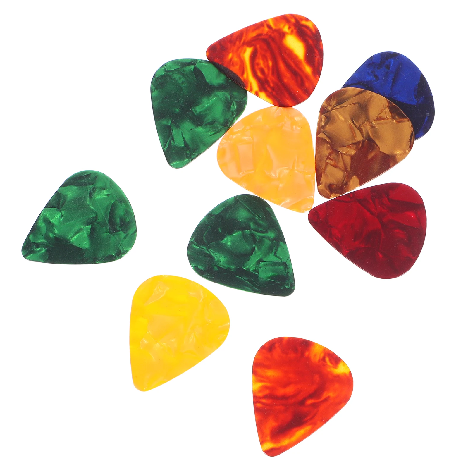 

10Pcs Guitar Picks Premium Celluloid Smooth Light Durable for Guitar Bass Ukulele Mandolin Banjo Colorful Shining Picks