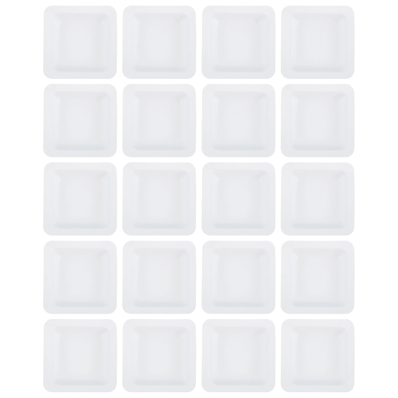 

20 Pcs Weighing Dish Glass Petri with Lid Laboratory Square Tray Scale Bowl Diamond