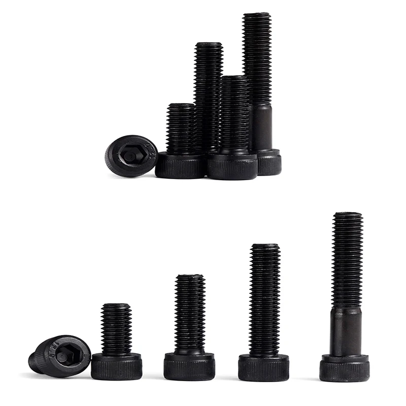 

DIN912 M3 M4 M5 M6 M8 M10 Alloy Steel Grade 12.9 Black Full Thread Half Thread Hexagon Hex Socket Head Cap Allen Bolt Screw