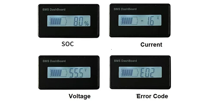 1.8 Inch LCD  Screen for XiaoXiang  BMS / JBD  UART BMS 3S-32S   Display SOC/Voltage/Current