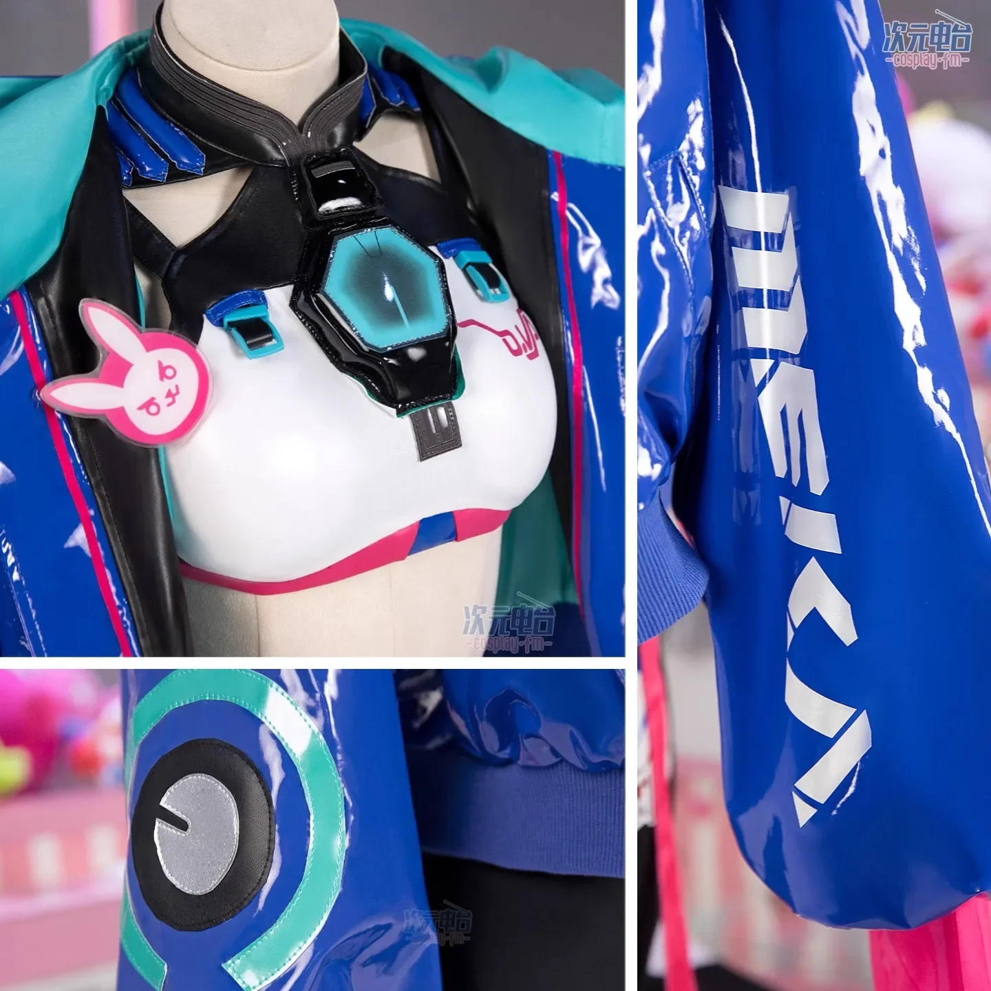 Game Over watch Dva Song Hana Cosplay Costume Women Cute Cool Leather Hooded Jacket Pants Suit Halloween Carnival Party Clothes view 6