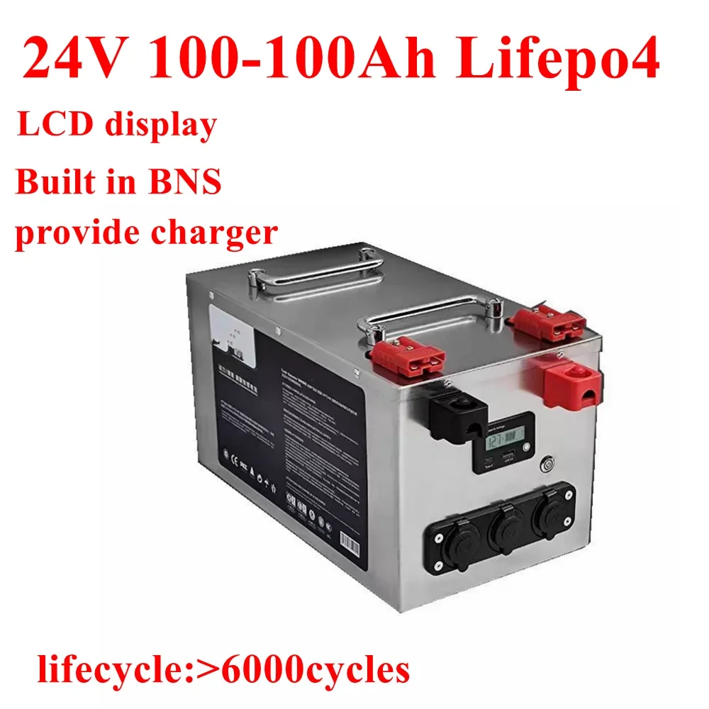 

24V 100Ah Lifepo4 Battery 200Ah 300Ah 400Ah 500Ah 600Ah 800Ah 1000Ah Lithium Iron Phosphate for 2KW Solar System RV Outdoor