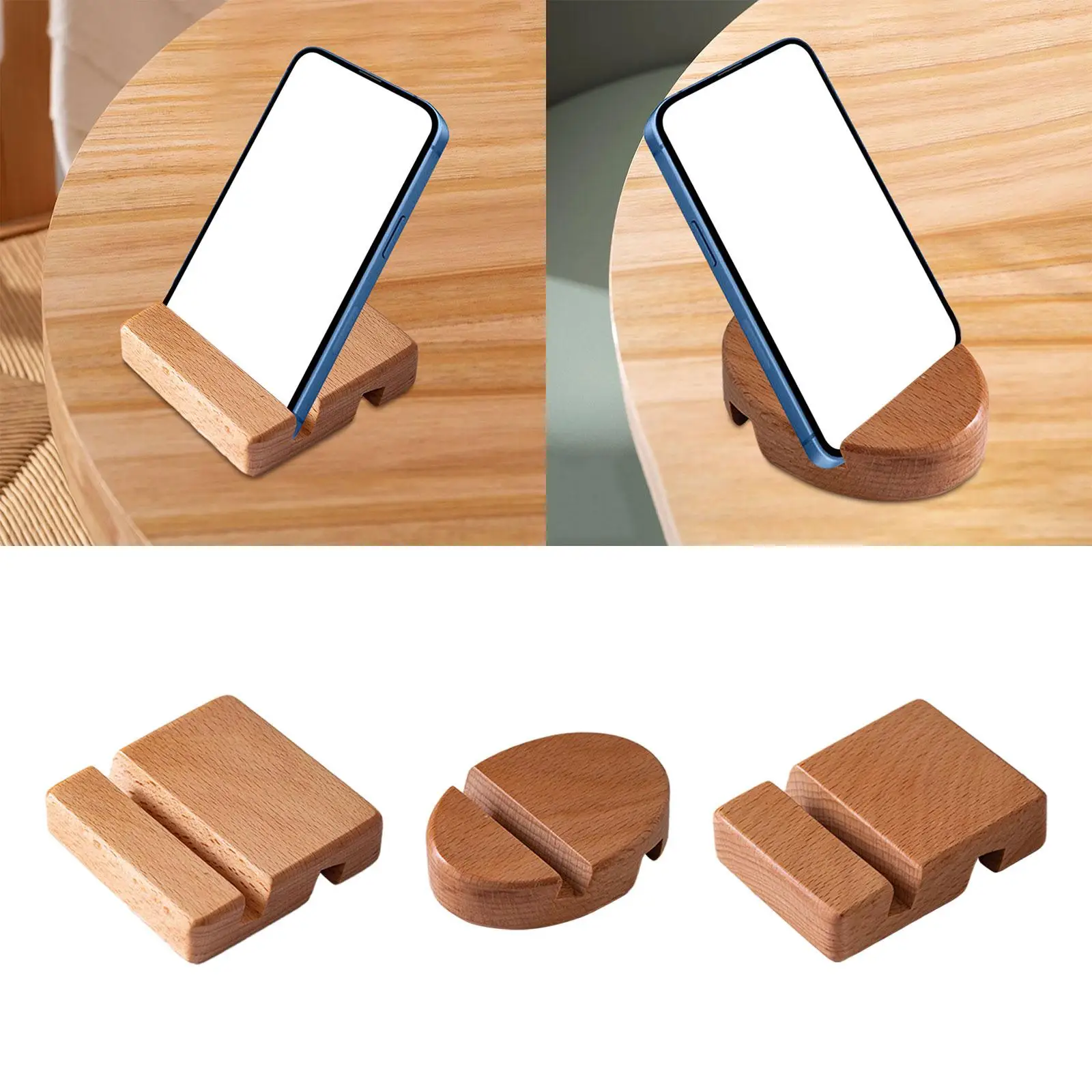 Wood Mobile Phone Holder Phone Bracket for Desktop Dock Cradle Valentine Day