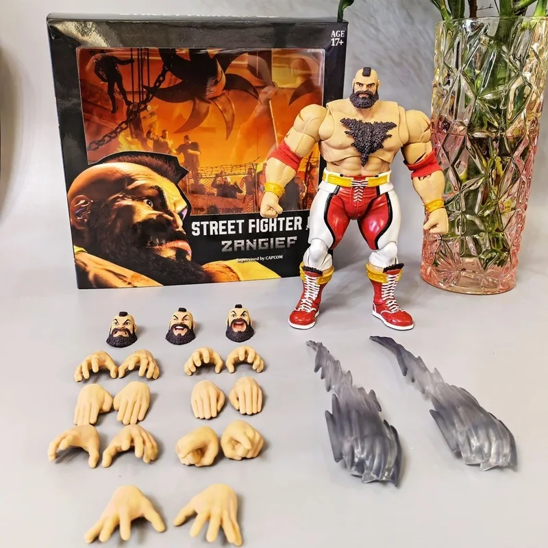 

21.5cm Street Fighter Zangief Articulated Figure Anime Model Statue Collection Desktop Decoration Omament Toy Gift For Fans