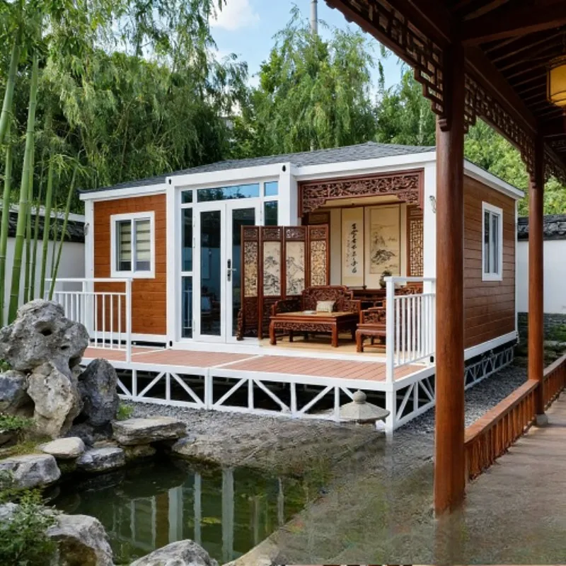Cabin Bird Steel Sandwich Panel Energy Saving Flat Pack Container House Prefabricated Detachable Modular Folding Room Shop Park