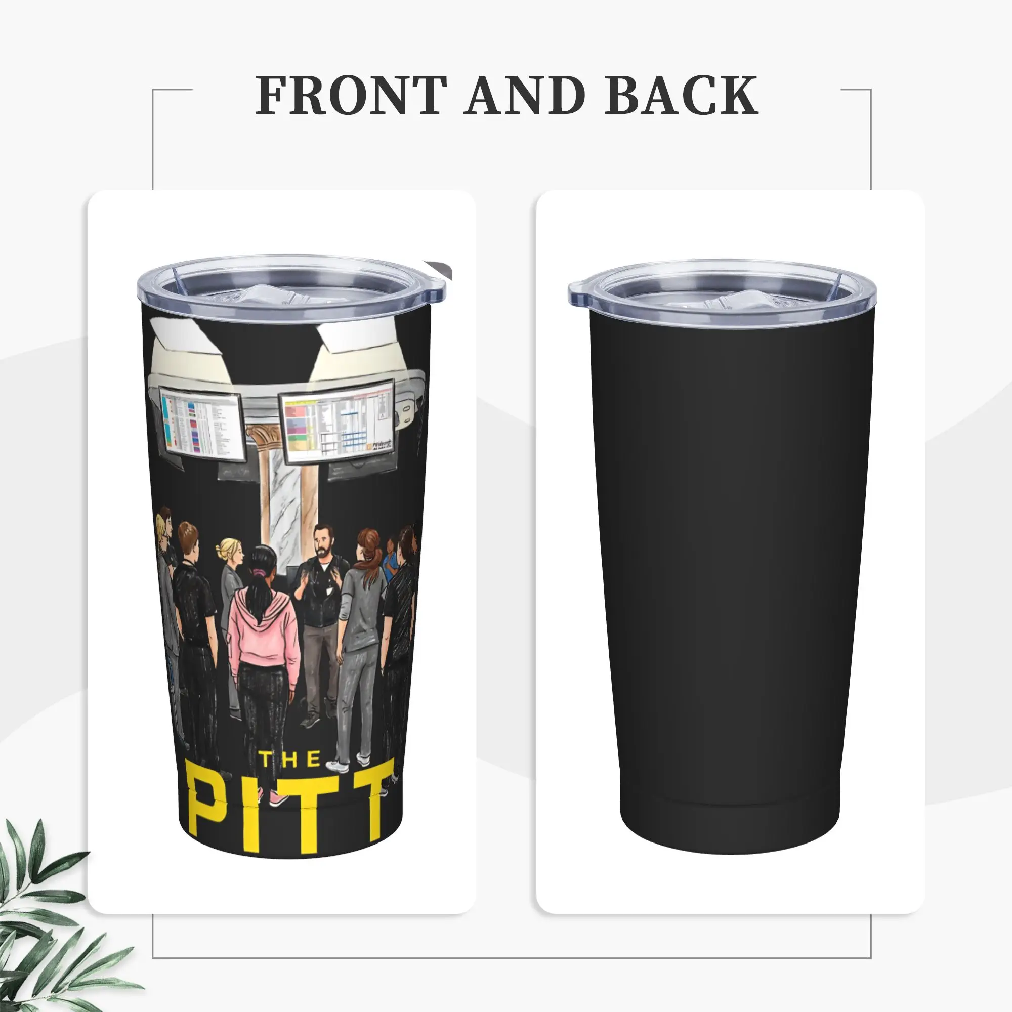 Pittsburgh Trauma Medical Center Tumbler  Beach Large Capacity Coffee Mug Keep Heat Cold Drink Milk Tea Water Bottle