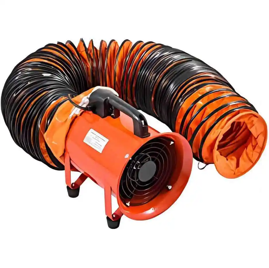 

Portable Ventilator Heavy Duty Cylinder Fan Shop Exhaust Blower Industrial Blower With 5M Flexible Air Duct