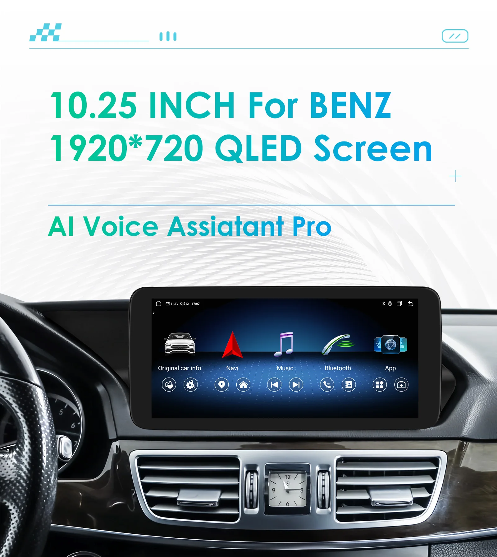 Autoradio 2DIN da 10.25 pollici con Carplay per Mercedes Benz W212 Classe E NTG 4.0 4.5 5.0 E200 E230 E260 E300 S212, schermo multimediale GPS per auto