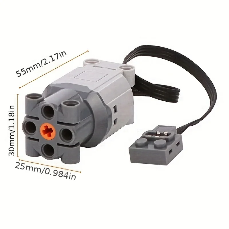 El grupo de maquinaria de tecnología MOC modifica el motor L, el motor de explosión negro, piezas de montaje PF de potencia, grupo de bloques de construcción, 2 piezas