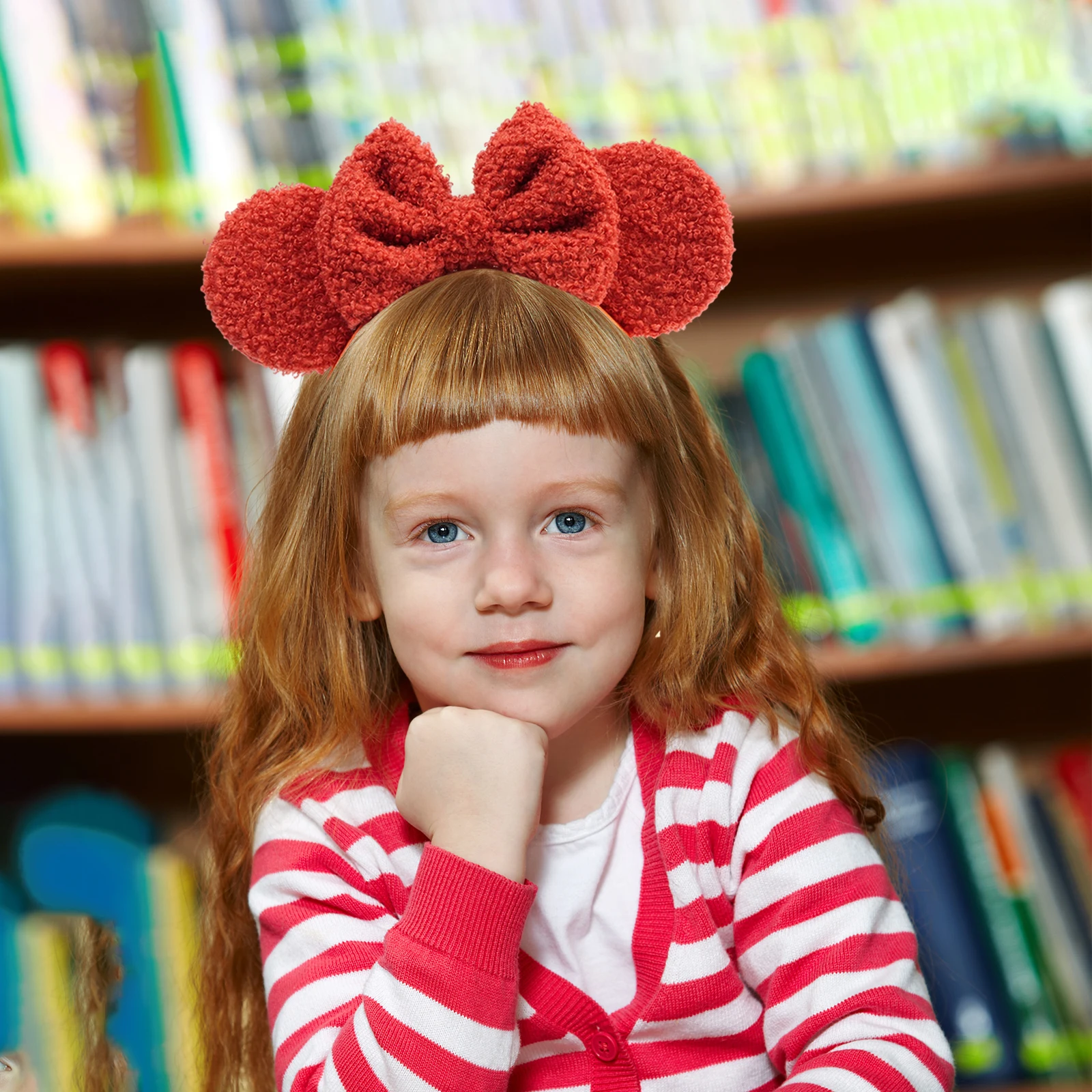 Disney Adjustable Lamb Mickey Mouse Ear Elastic Headband 5"Bow Adult & Kids Nylon Hairband Festival Cosplay DIY Hair Accessories view 5