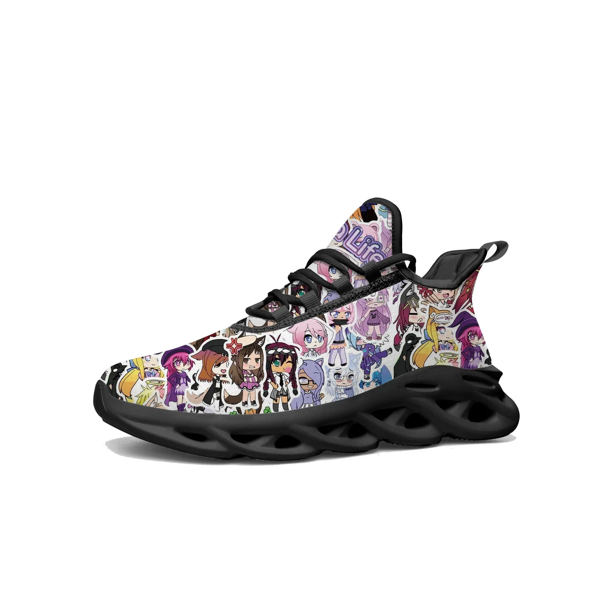 Gacha Life Flats Sneakers Cartoon Game Mens Womens Sports Running Shoes Fashion Tailor Made Lace Up Shoes