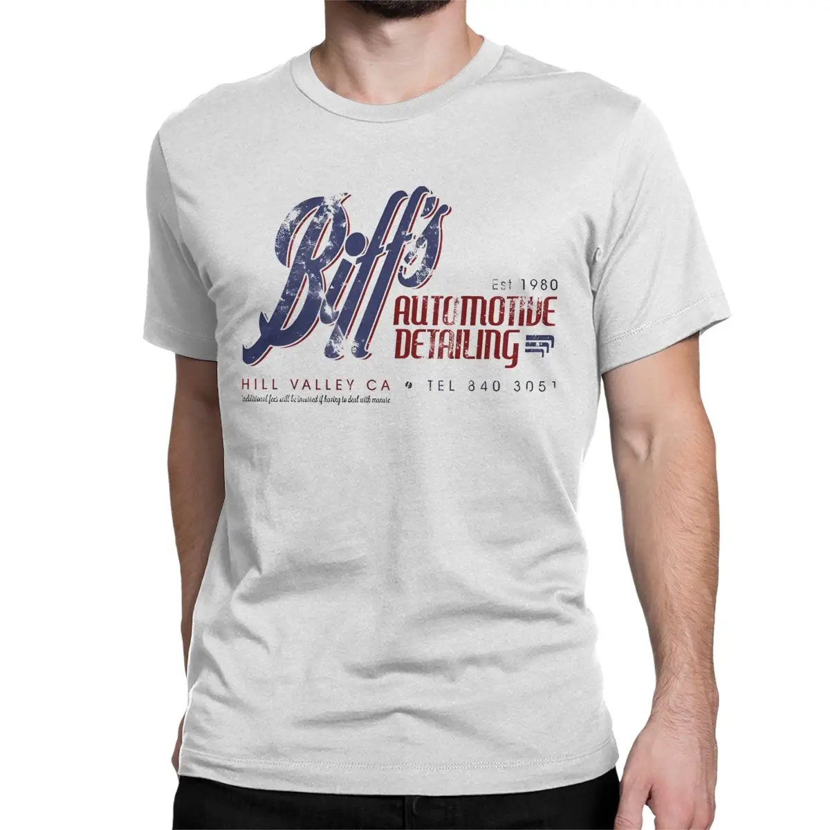 Back To The Future Biff Auto Detailing T-Shirt for Men Women Movie Series 100% Cotton Tee Shirt Short Sleeve T Shirt Clothes