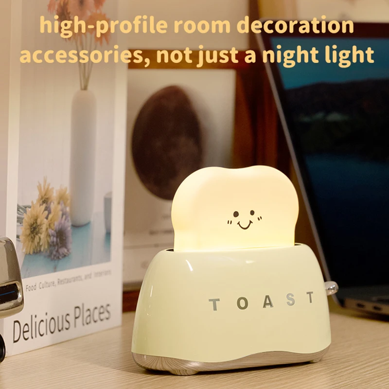 New Toast Night Light Cute little Bread Lamp Breastfeeding portable light with timer is still a great gift for kids and friends