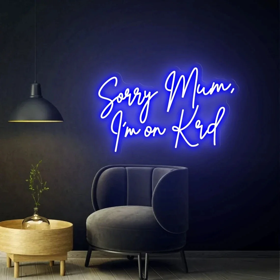 Sorry Mom I'm on Krd Neon Sign Party Decoration  Custom Neon Sign  Neon Signs for Room Wall  Room Decor Aesthetic