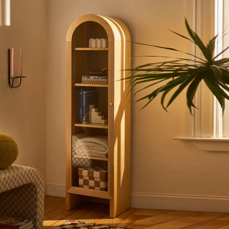 Solid Wood Bookcase Locker Display Cabinet