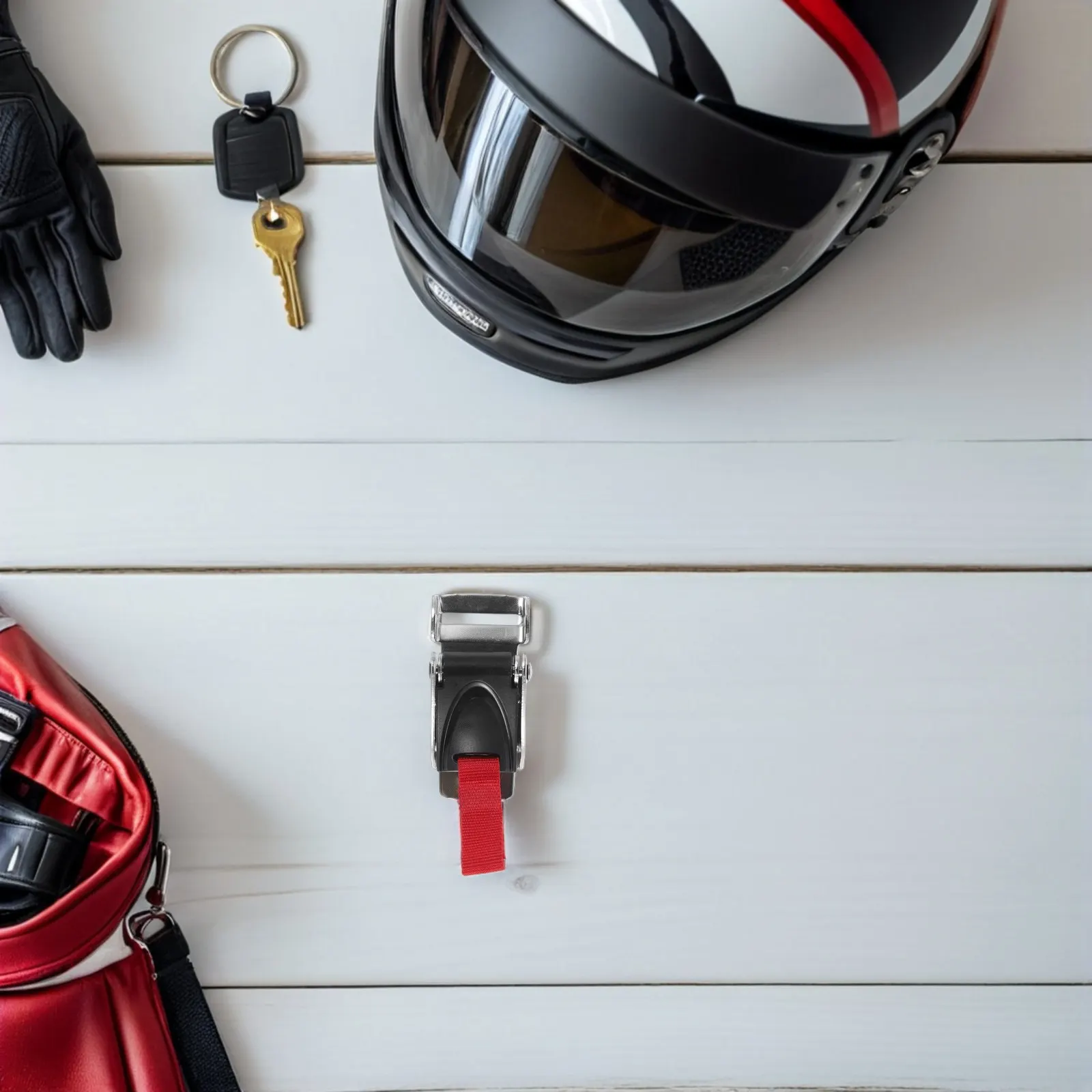 

Quick Release Buckle Kit Stainless Steel Chin Strap Adapter Secure Ratcheted System for Motorcycle Full Face Open