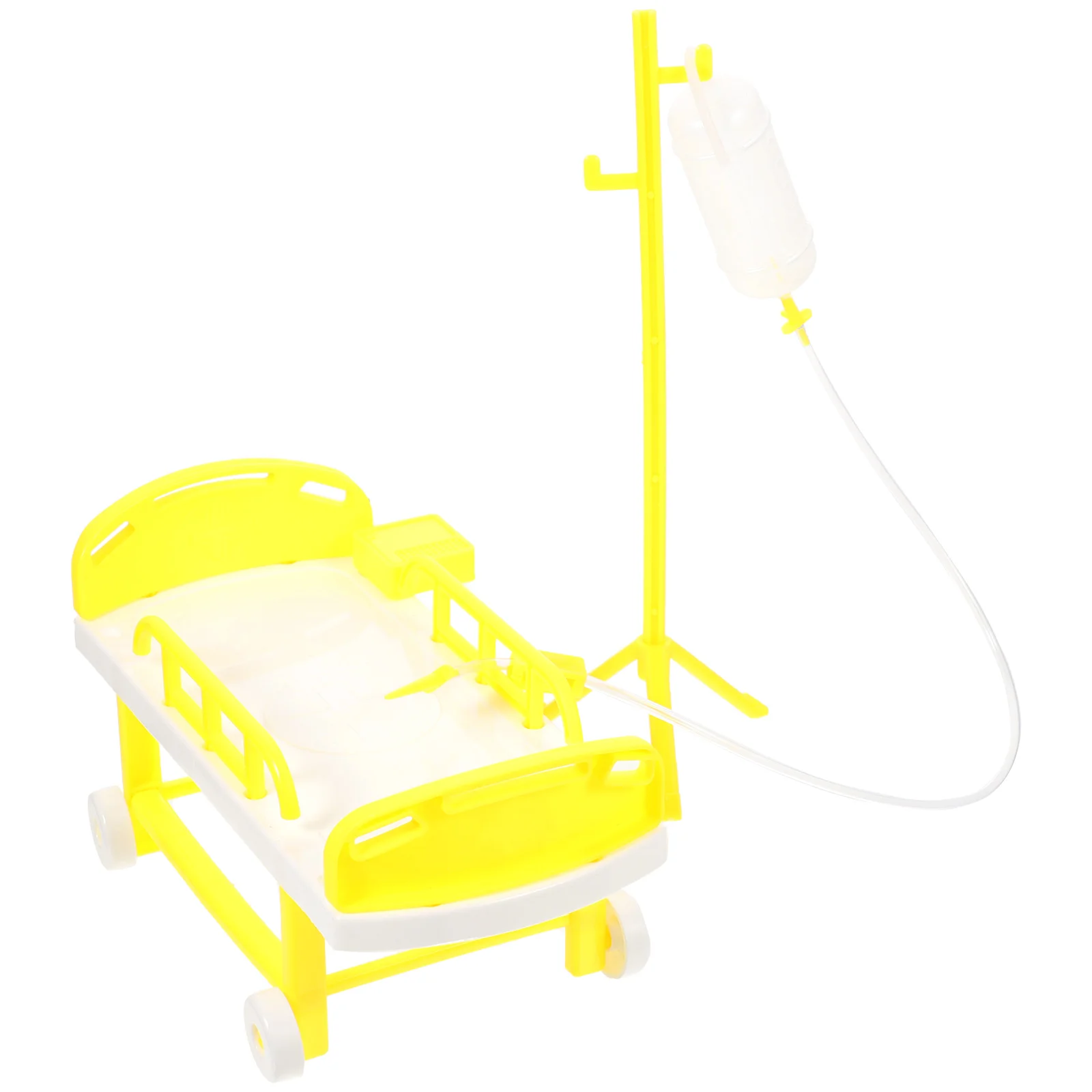 Decorate Girl Simulated Medical Bed Work House Pretend Plastic Simulation Infusion Bottle Toy Mini Hospital