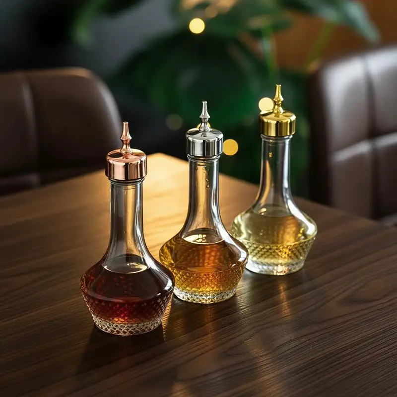 Bitters Bottle With Spout 50ml BPA Free Food Grade Glass Bottle Professional Bar Tool for Commercial Bar Operation
