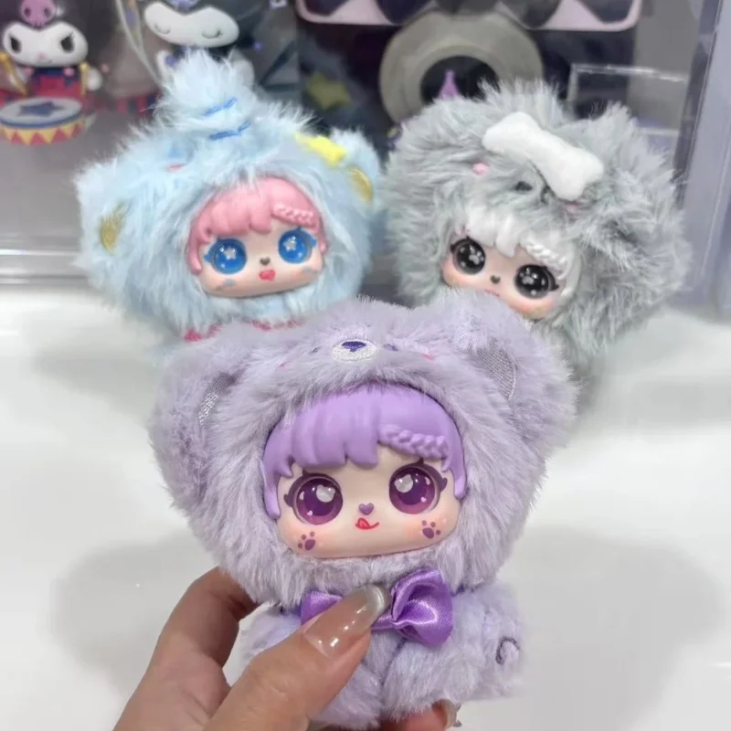 

Sanmi Hands In Hands Series Blind Box Cute Bunny Anime Vinyl Plush Surprise Bag Pendants Mystery Box Toys Kawaii Tiger Cat Doll