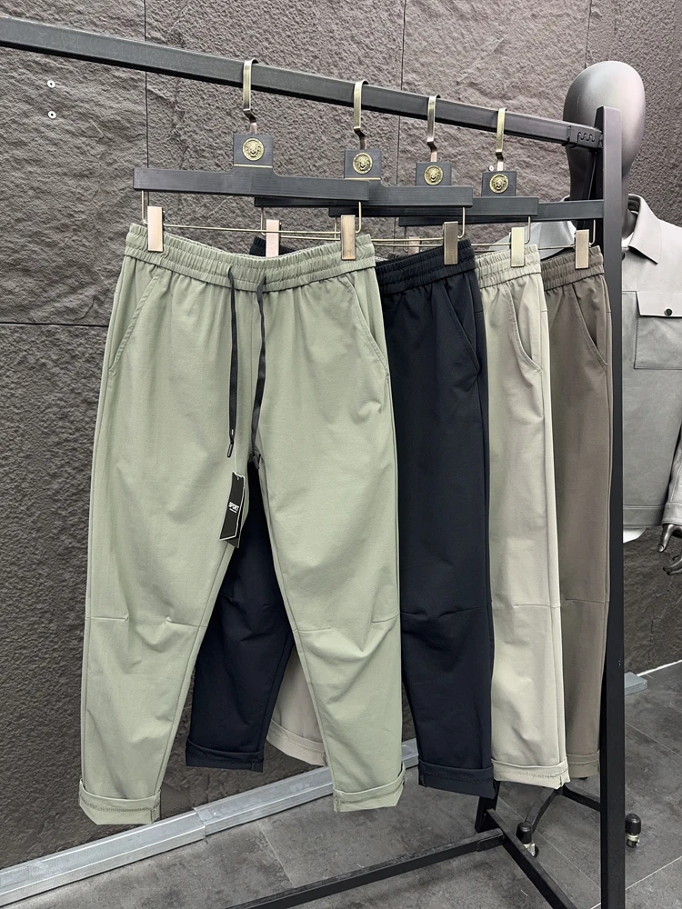 

Svip Sli Men's Outdoor Casual Pants Breathable Comfortable Slim Straight Leg Spring Season Pure Color Leisure Trousers
