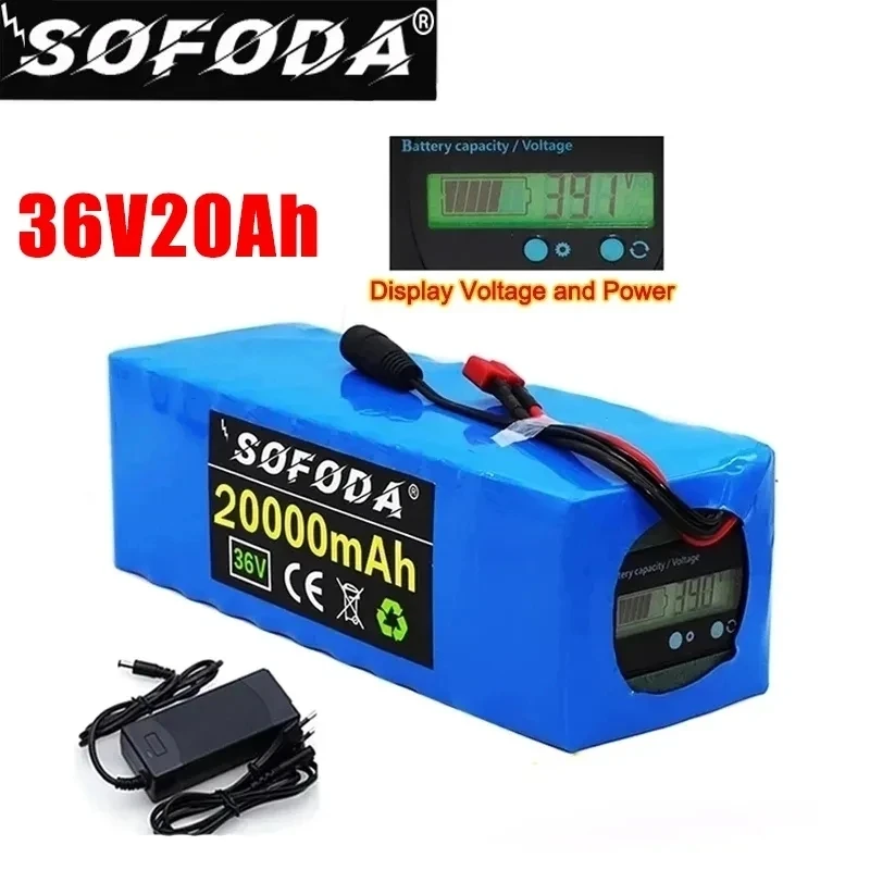 

36V battery 10S4P 20Ah battery pack 1000W high power battery 42V 20000mAh Ebike electric bicycle BMS Capacity Indicator+charger