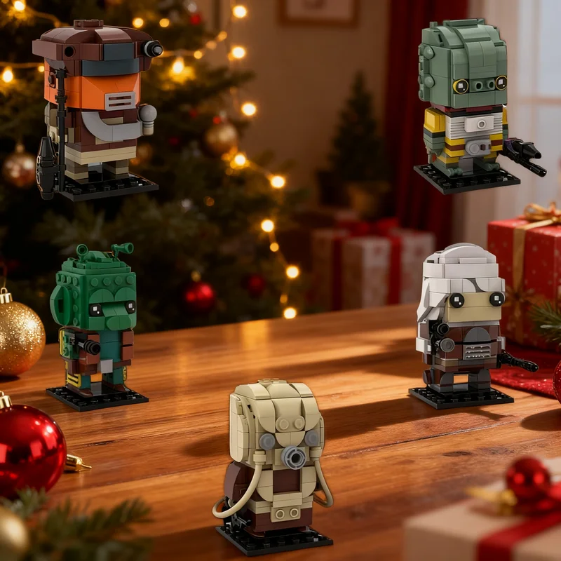 841pcs MOC Star Battle Ultimate Collector Series Bounty Hunter BrickHeadz Pack Model Building Blocks Birthday Assemble Brick