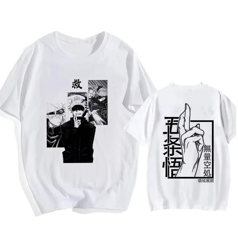 

Japan Anime Funny T Shirt Jujutsu Kaisen Shirt Gojo Satoru Yuji Itadori T Shirt Gothic Tops Mange T Shirts Y2k Casual Tees New
