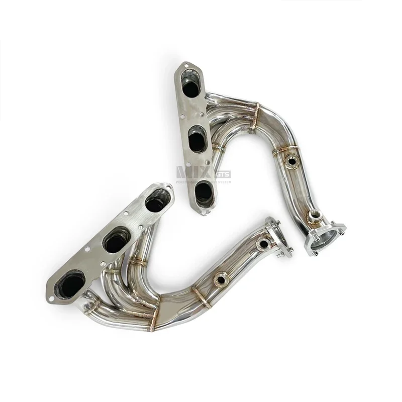 Sistema de escape em aço inoxidável para Porsche, Performance Manifold, Cabeçalhos com catalisador, Boxster 987, Cayman 2006-2012