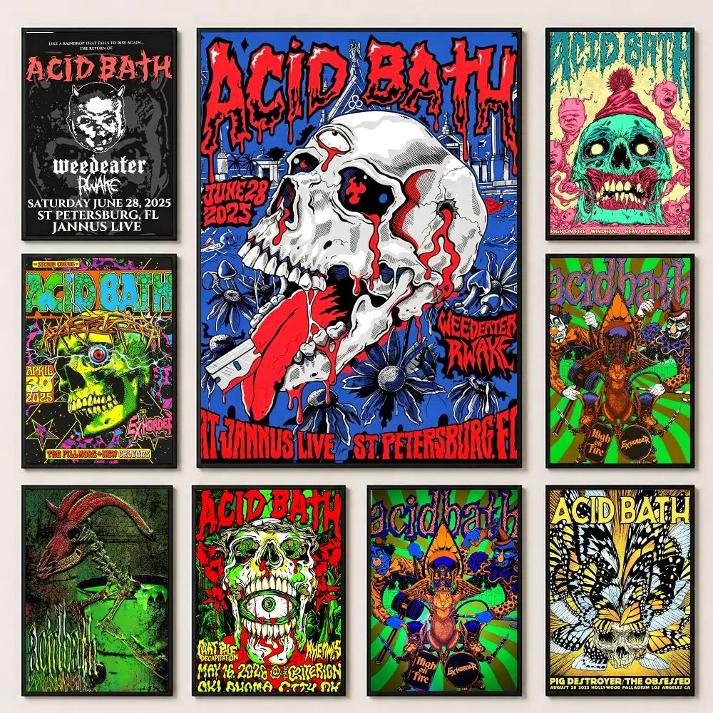 band Acid Bath Poster Poster HD Printing Premium Style for Home Decor for Bedrooms Hallways Cafes Gift
